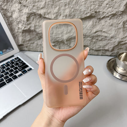 Redmi Note 14 Pro 5G Premium Magnetic Frosted Ultra Slim Back Case - Desert Gold
