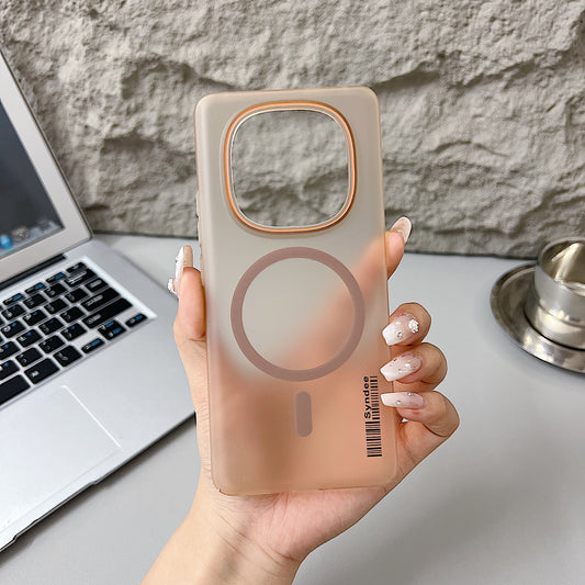 Redmi Note 14 Pro 5G Premium Magnetic Frosted Ultra Slim Back Case - Desert Gold