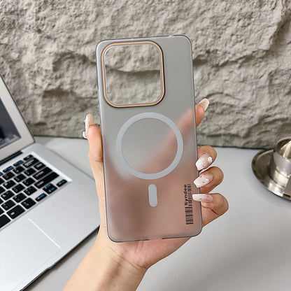 Redmi Note 14 5G Premium Magnetic Frosted Ultra Slim Back Case - Grey