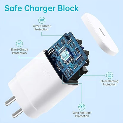 25w Supercharge 3.0 A Wall Charger for Samsung Mobile with Detachable Cable