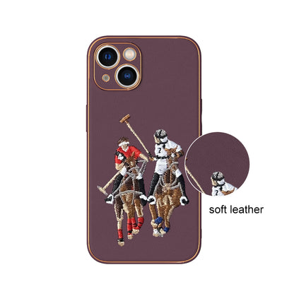 Apple iPhone 14 Premium Embroidery Leather case - Pattern 2