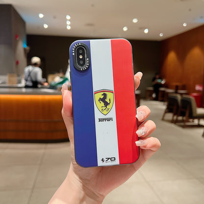 Apple iPhone X/Xs Premium Ferrari IMD Printed Back Case - Ferrari 1