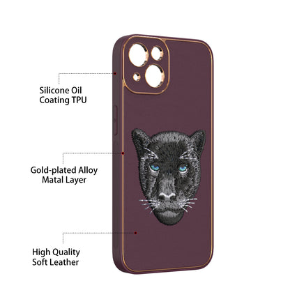 Apple iPhone 13 Premium Embroidery Leather case - Pattern 10