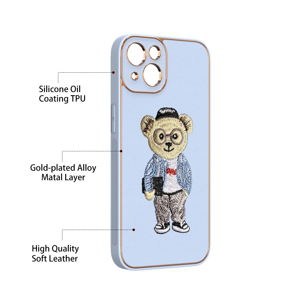 Apple iPhone 13 Premium Embroidery Leather case - Pattern 1