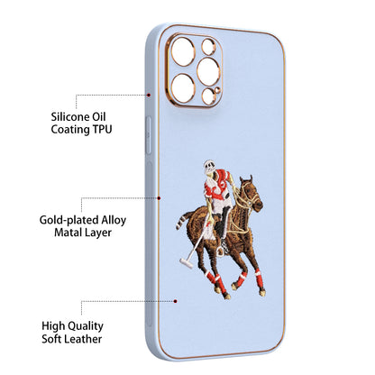 Apple iPhone 12 Pro Max Premium Embroidery Leather case - Pattern 2