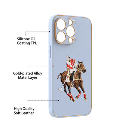 Apple iPhone 13 Pro Premium Embroidery Leather case - Pattern 2