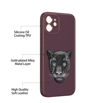Apple iPhone 12 Premium Embroidery Leather case - Pattern 3