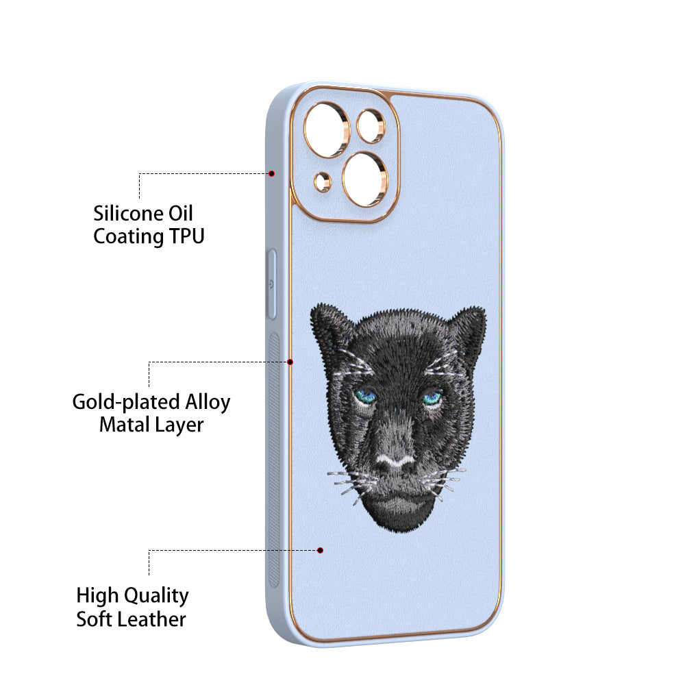 Apple iPhone 13 Premium Embroidery Leather case - Pattern 4