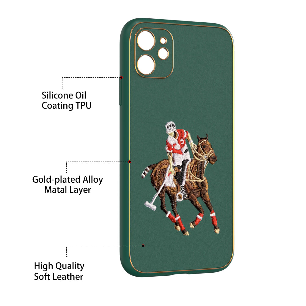 Apple iPhone 11 Premium Embroidery Leather case - Pattern 6