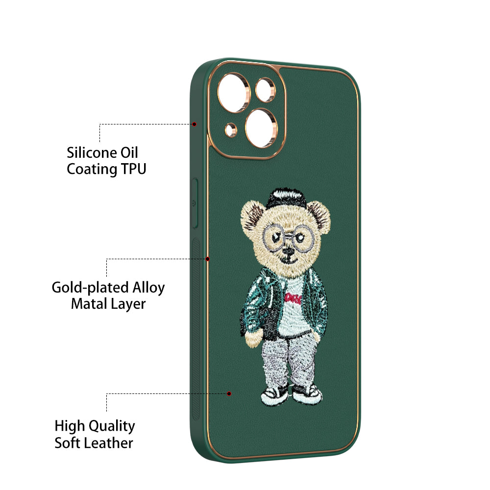 Apple iPhone 13 Premium Embroidery Leather case - Pattern 5