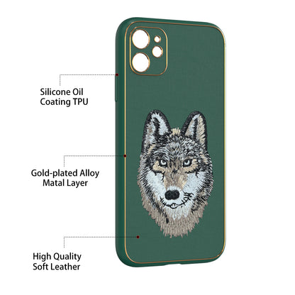 Apple iPhone 11 Premium Embroidery Leather case - Pattern 8