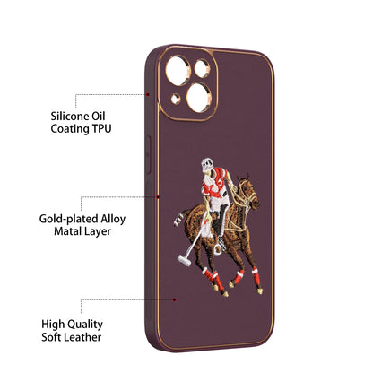Apple iPhone 13 Premium Embroidery Leather case - Pattern 9