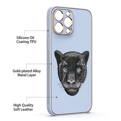 Apple iPhone 13 Pro Max Premium Embroidery Leather case - Pattern 4