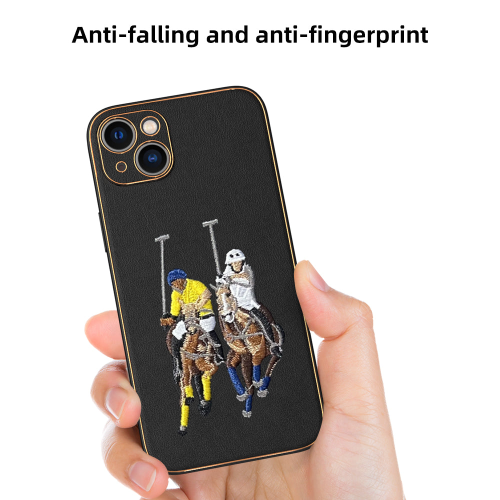 Apple iPhone 14 Plus Premium Embroidery Leather case - Pattern 1