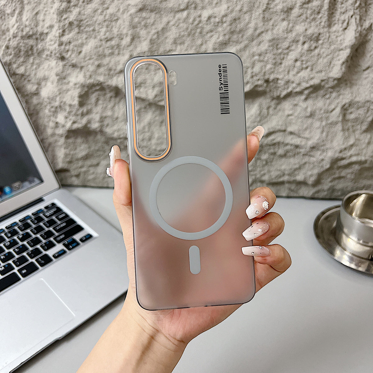 Vivo Y300 5G Premium Magnetic Frosted Ultra Slim Back Case - Grey