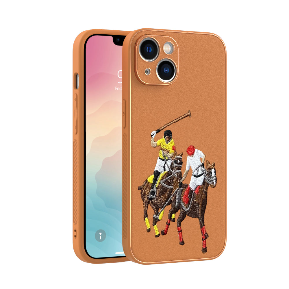 Apple iPhone 14 Premium Embroidery Leather case - Pattern 3