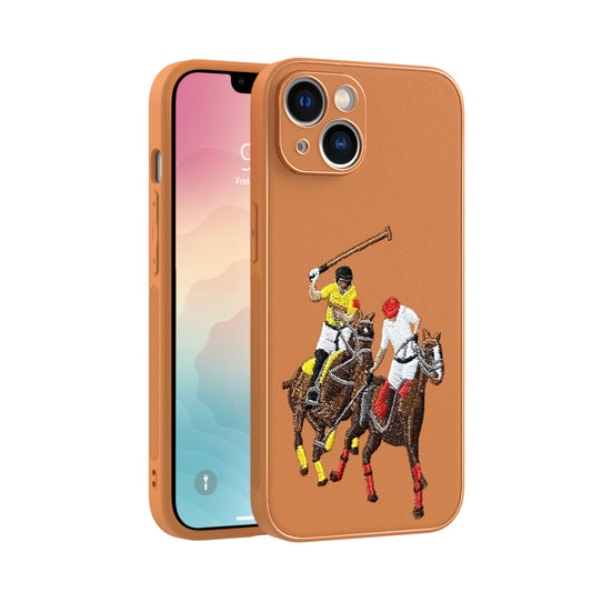Apple iPhone 14 Premium Embroidery Leather case - Pattern 3