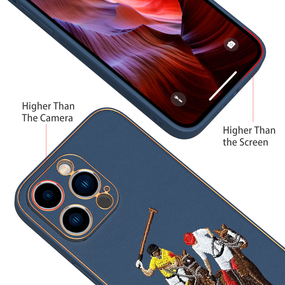 Apple iPhone 14 Pro Max Premium Embroidery Leather case - Pattern 3