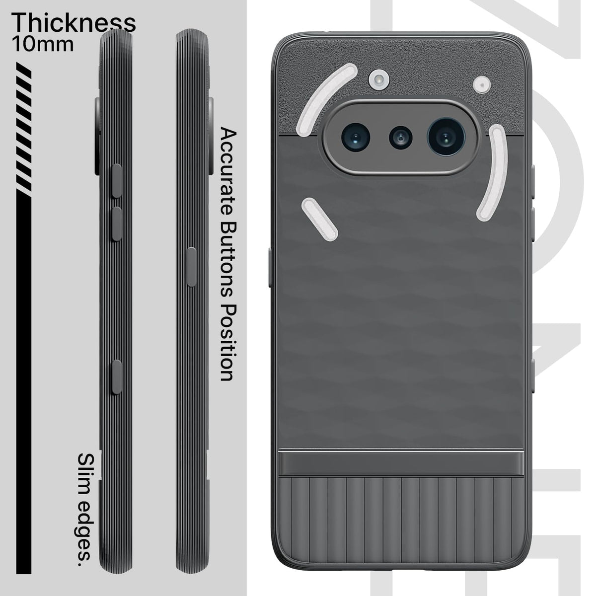 Nothing 3A 5G Soft Silicone Back Case Cover - Hexa Cube 3