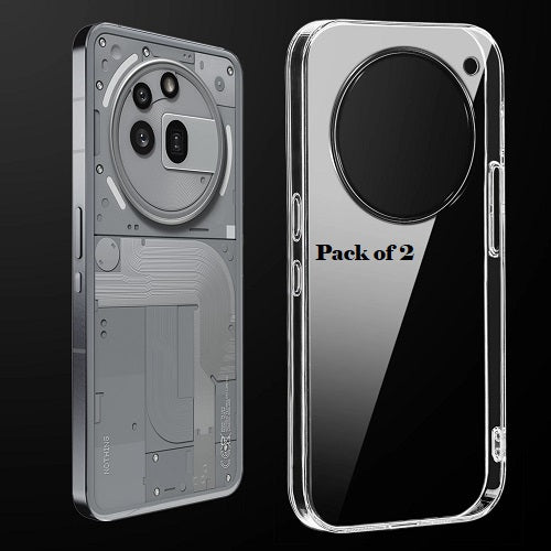 (Pack Of 2)Nothing Phone 3A Pro 5g Anti-Yellow Crystal Clear Hard Back Case Cover