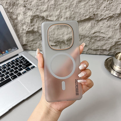 Redmi Note 14 Pro Plus 5G Premium Magnetic Frosted Ultra Slim Back Case - Grey