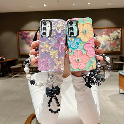 Samsung S23 FE 5G 3D Hot Trending Charms Rhinestone Flowers case - Pattern 2
