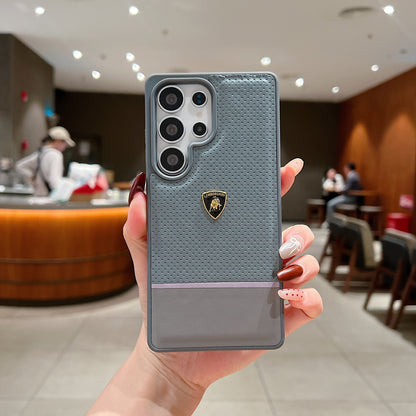 Samsung Ultra Series Luxury Branded Car Logo Leather Case - Lamborghini