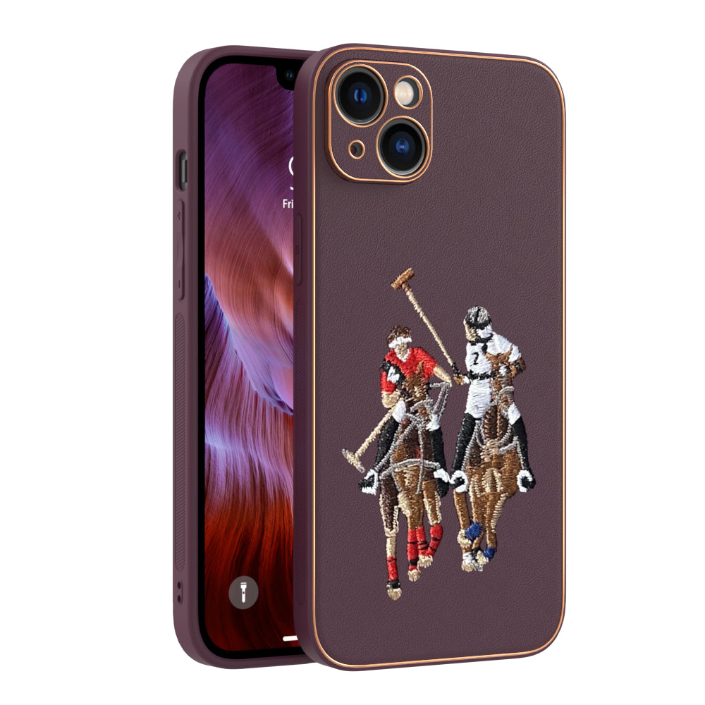 Apple iPhone 14 Plus Premium Embroidery Leather case - Pattern 4