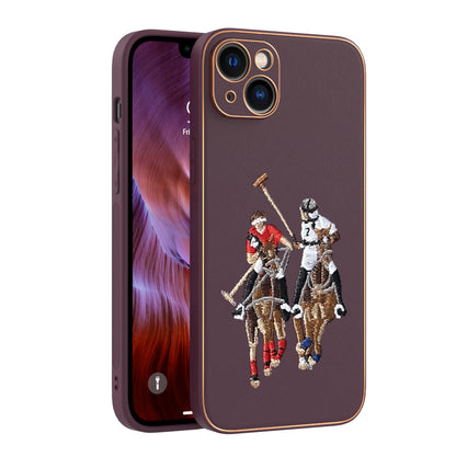 Apple iPhone 14 Plus Premium Embroidery Leather case - Pattern 4