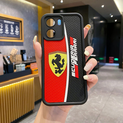 Vivo Y16 5G Ferrari Soft Silicone Cute 3D Cartoon Back Cover Case - Ferrari