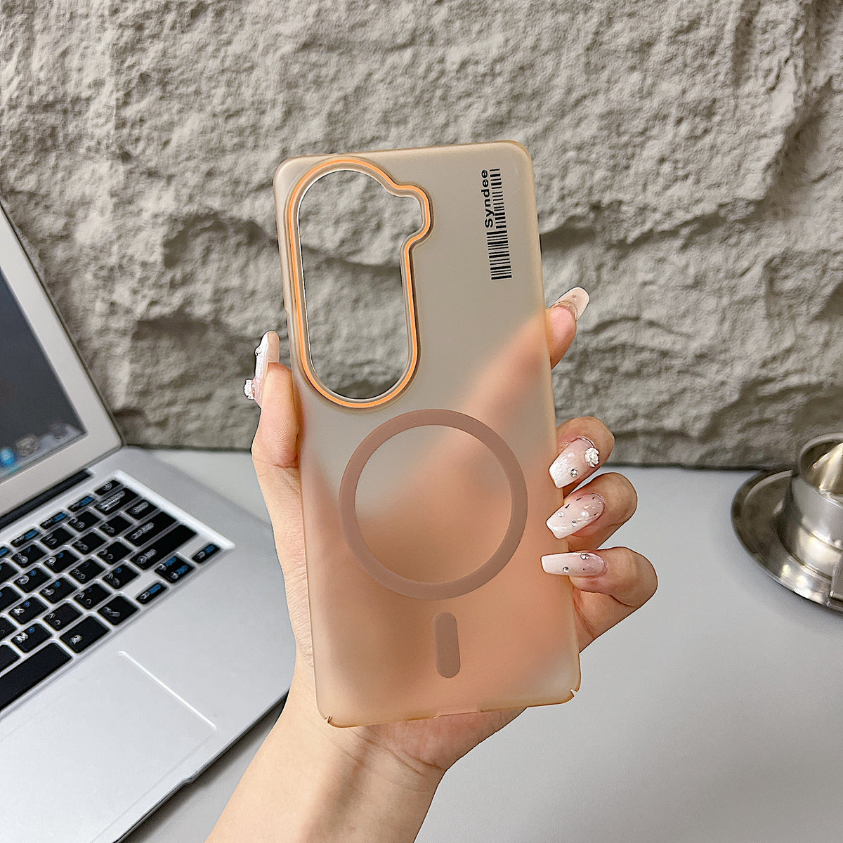 Vivo V40e/iQoo Z9s 5G Premium Magnetic Frosted Ultra Slim Back Case - Desert Gold