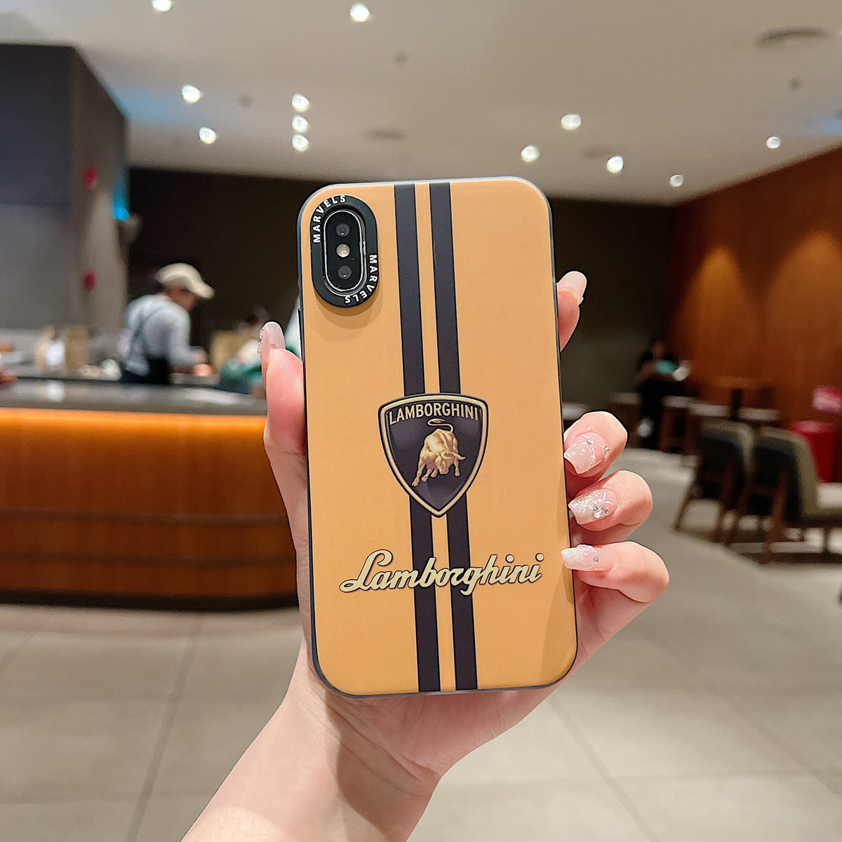 Apple iPhone X/Xs Premium Lamborghini IMD Printed Back Case - Lamborghini