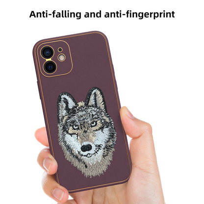 Apple iPhone 12 Premium Embroidery Leather case - Pattern 2