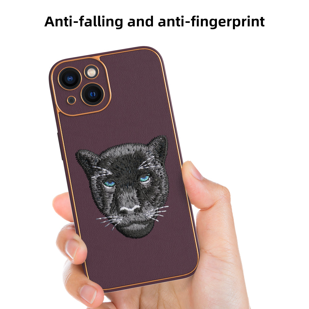 Apple iPhone 13 Premium Embroidery Leather case - Pattern 10