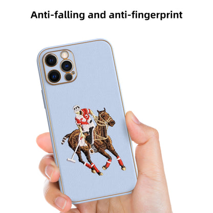 Apple iPhone 12 Pro Premium Embroidery Leather case - Pattern 2