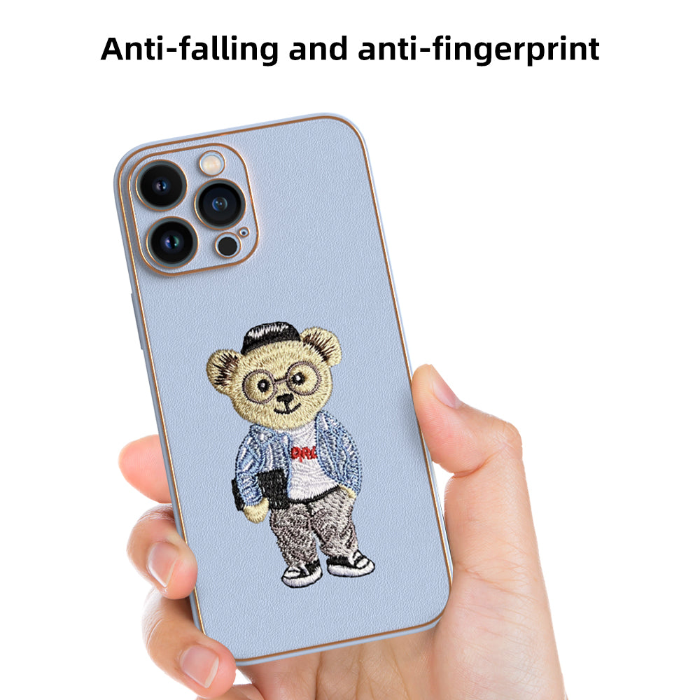 Apple iPhone 13 Pro Max Premium Embroidery Leather case - Pattern 1