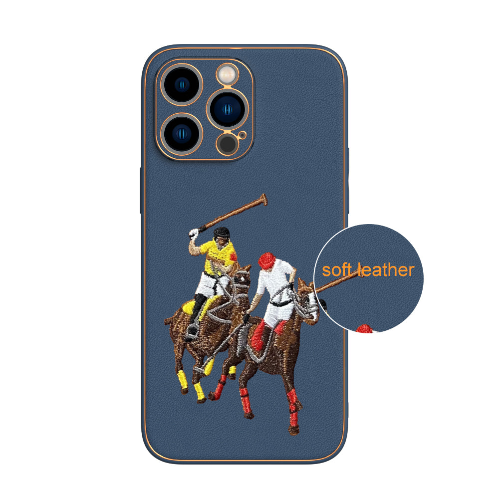 Apple iPhone 14 Pro Max Premium Embroidery Leather case - Pattern 3