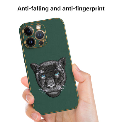 Apple iPhone 13 Pro Premium Embroidery Leather case - Pattern 8