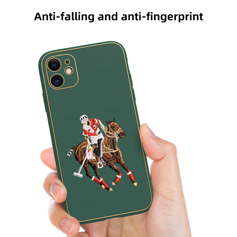 Apple iPhone 11 Premium Embroidery Leather case - Pattern 6