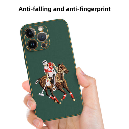 Apple iPhone 13 Pro Premium Embroidery Leather case - Pattern 7