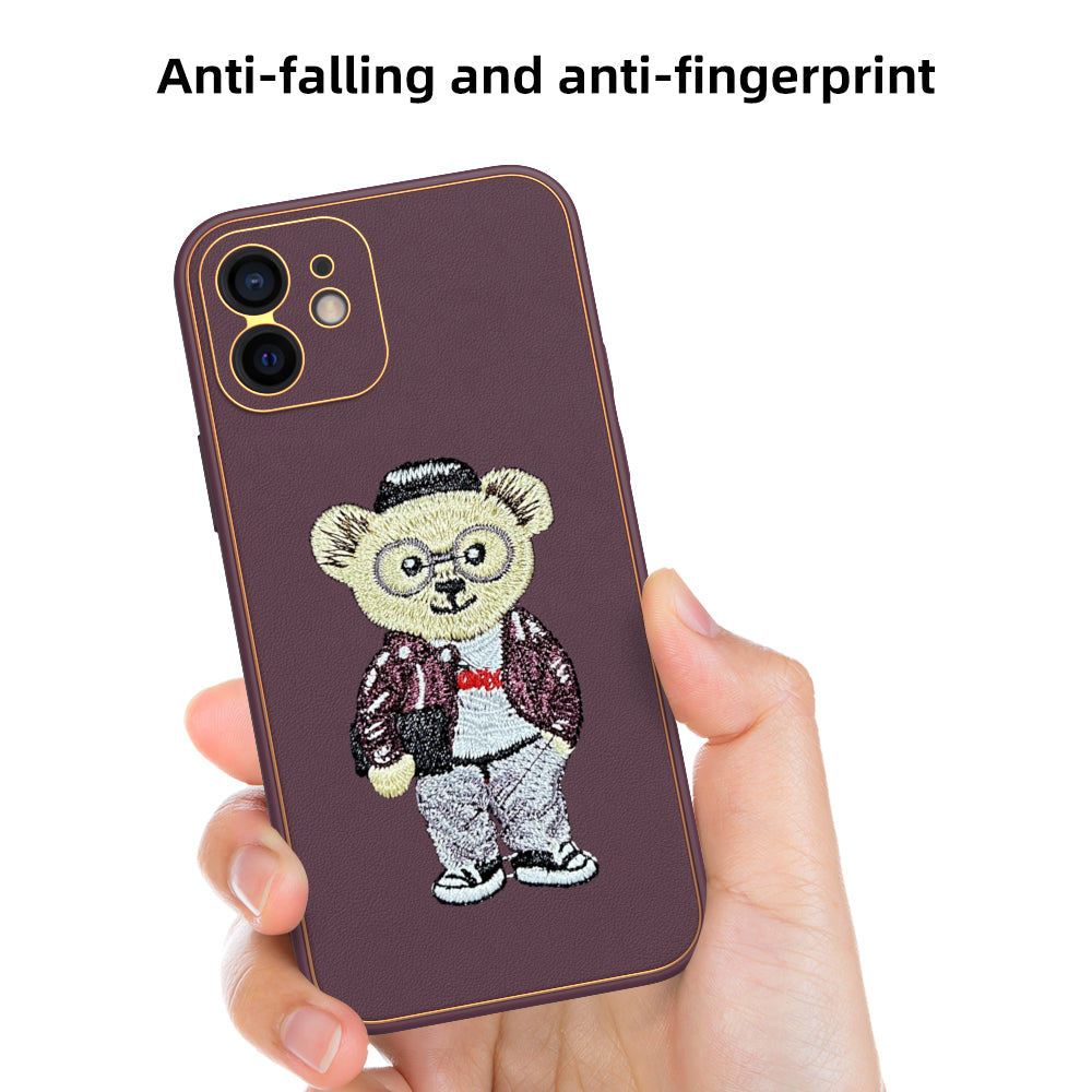 Apple iPhone 12 Premium Embroidery Leather case - Pattern 1
