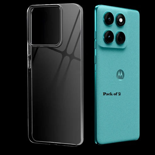 (Pack Of 2) Motorola Moto Edge 60 Fusion 5g Anti-Yellow Crystal Clear Hard Back Case Cover
