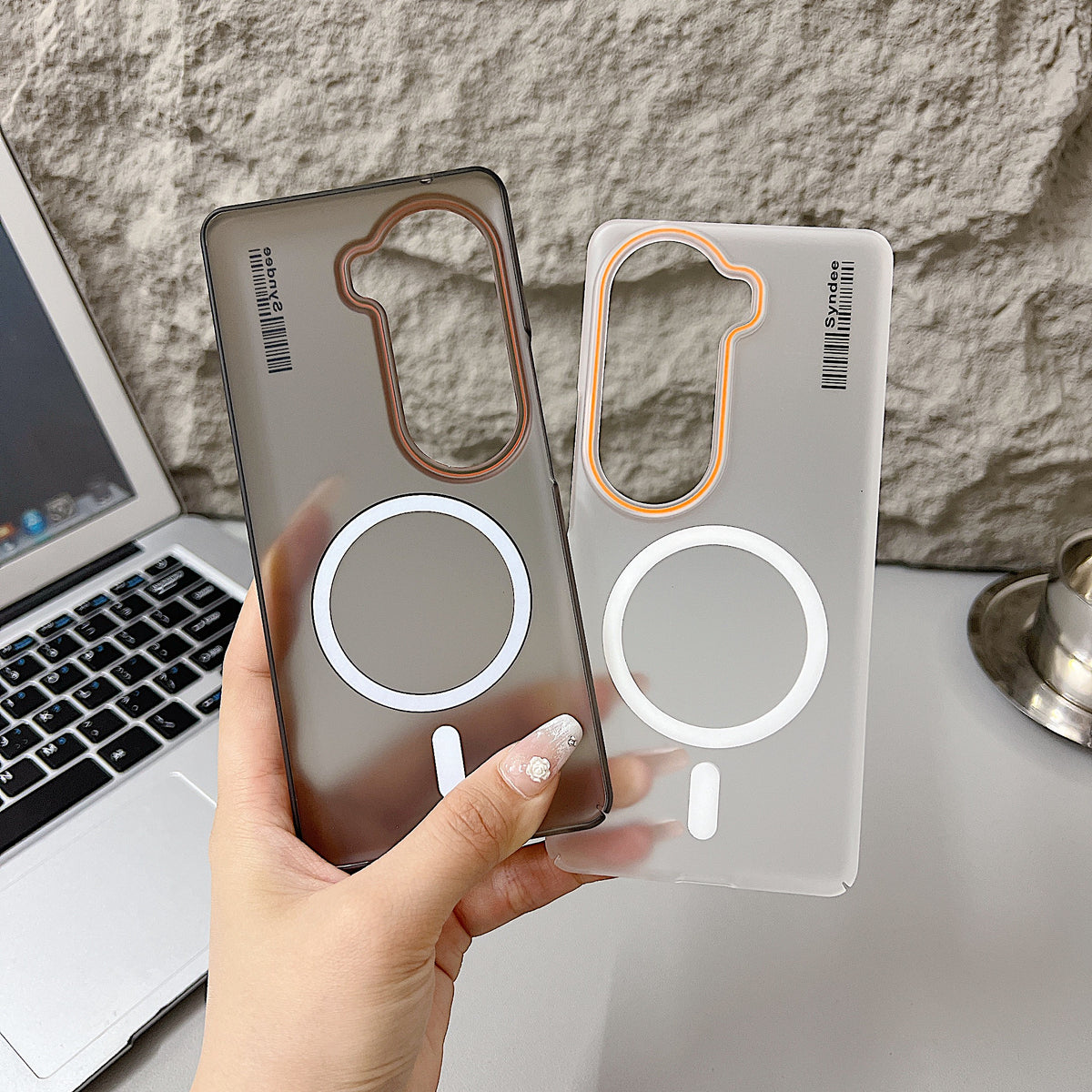 Vivo V40e/iQoo Z9s 5G 5G Premium Magnetic Frosted Ultra Slim Back Case - White