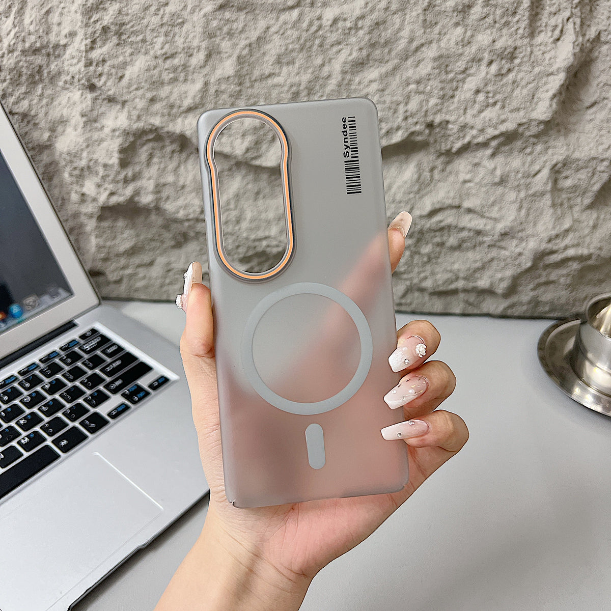 Vivo V40/V40 Pro/T3 Ultra 5g Premium Magnetic Frosted Ultra Slim Back Case - Grey
