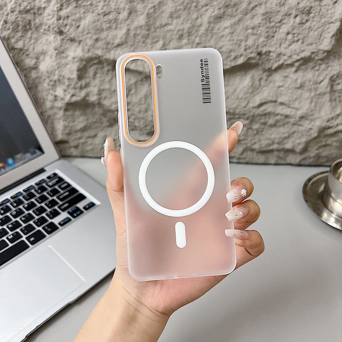 Vivo Y300 5G Premium Magnetic Frosted Ultra Slim Back Case - White