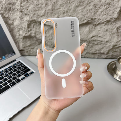 Vivo Y300 5G Premium Magnetic Frosted Ultra Slim Back Case - White