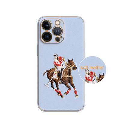 Apple iPhone 13 Pro Premium Embroidery Leather case - Pattern 2