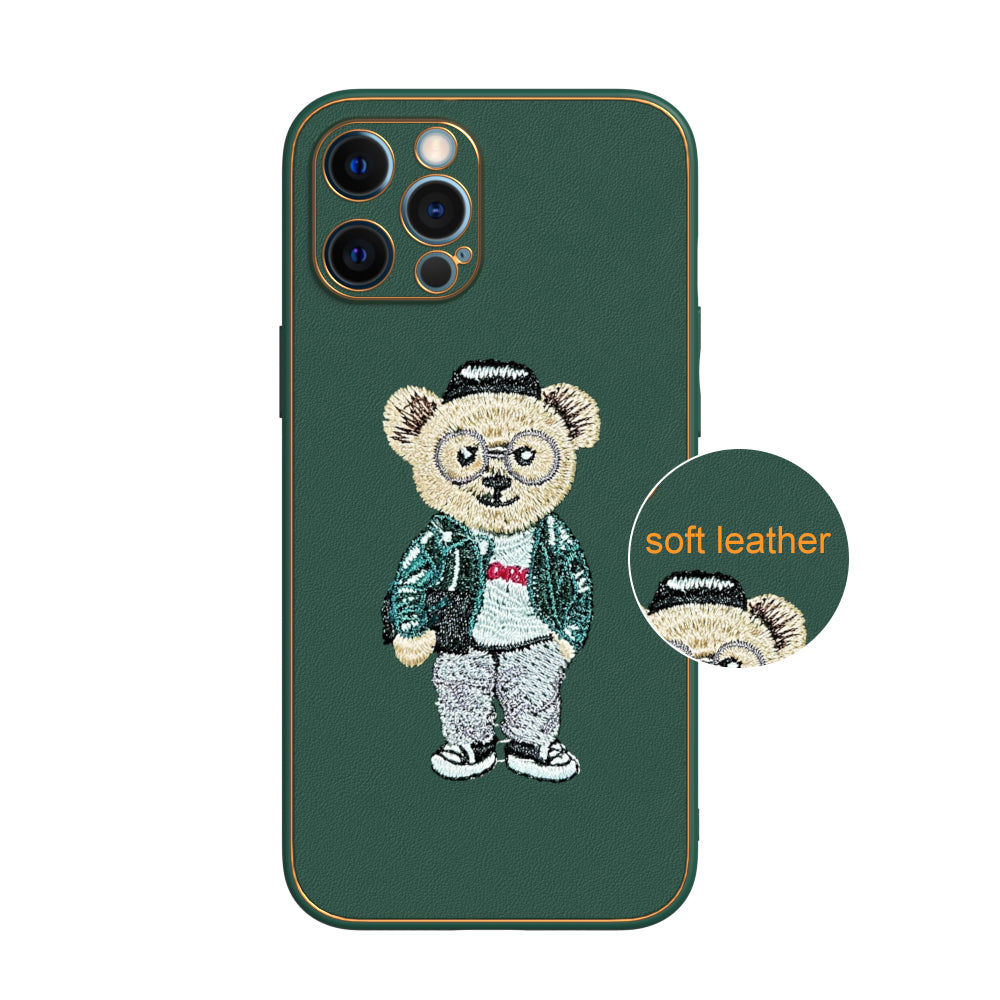 Apple iPhone 12 Pro Max Premium Embroidery Leather case - Pattern 5