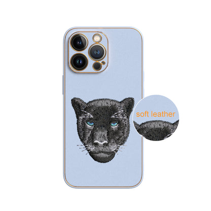 Apple iPhone 13 Pro Premium Embroidery Leather case - Pattern 1