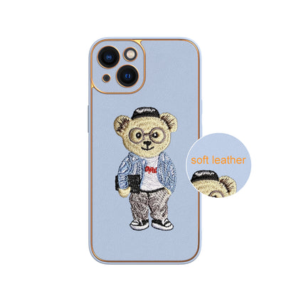 Apple iPhone 13 Premium Embroidery Leather case - Pattern 1